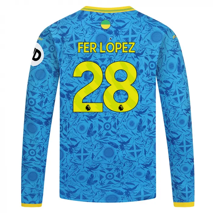 Wolverhampton Wanderers Shirt Store | 2025-26 Wolves Third Shirt – Junior – LS FER LOPEZ 28 Collection Wolverhampton Wanderers Official Gear